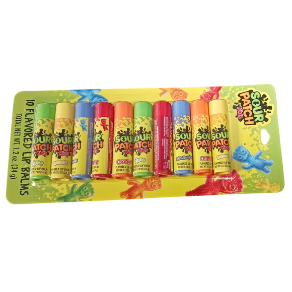 Sour Patch Kids Lip Balm 10pk Orange, RedBerry, BlueRaspberry, Lemon Lime - Picture 5 of 9